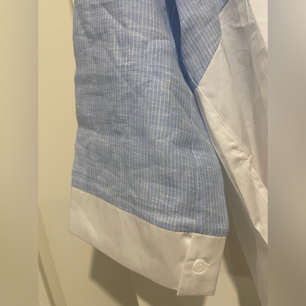 Balmain Blue and White Button Down Shirt - Picture 7 of 7